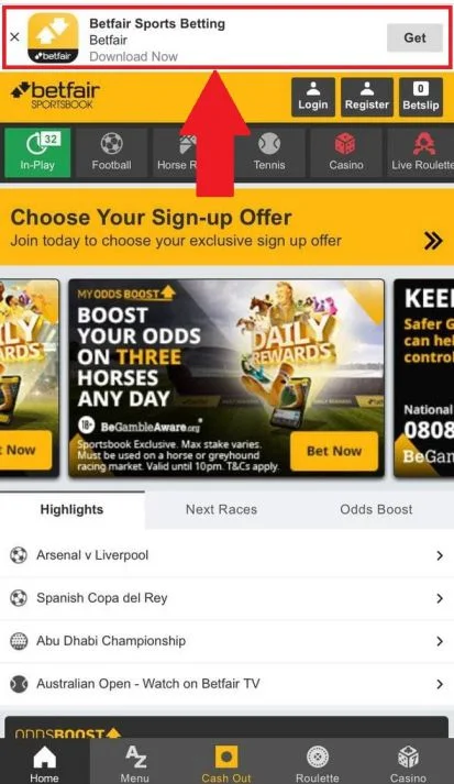 как скачать приложение Betfair на iPhone