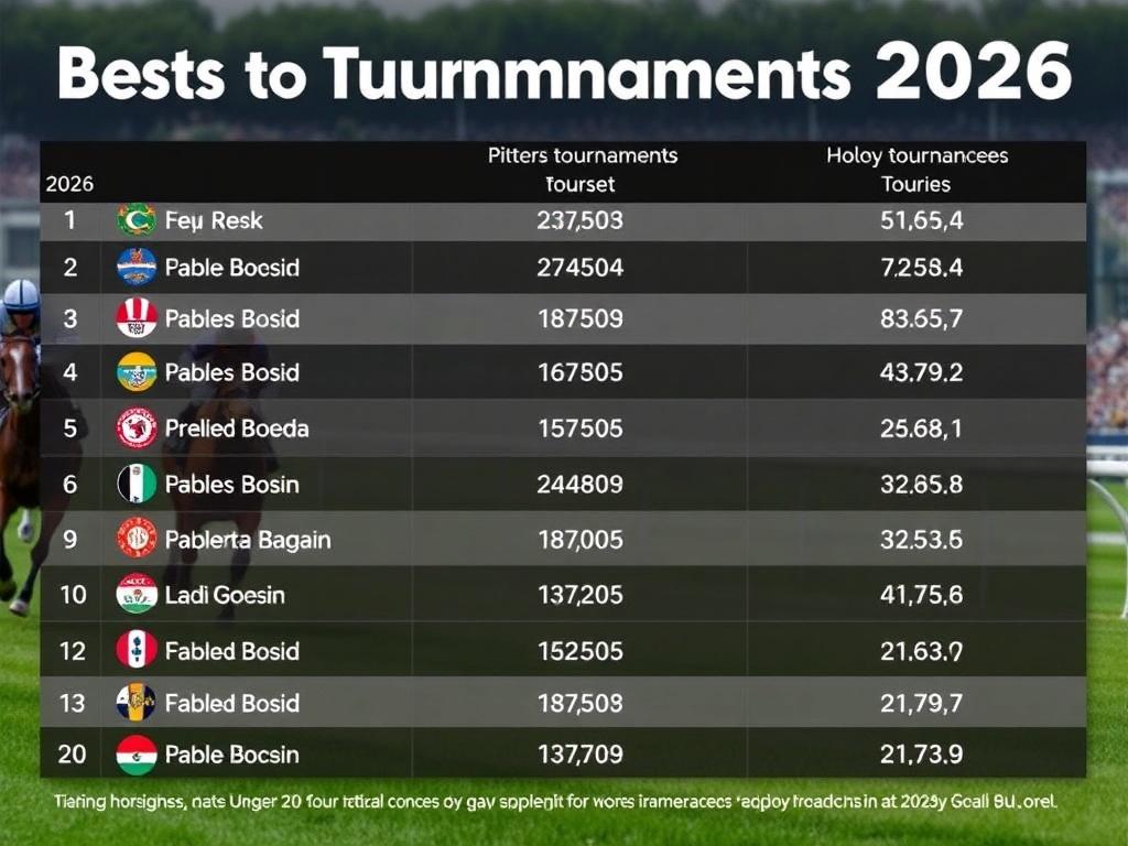 Таблица крупных турниров 2026 года