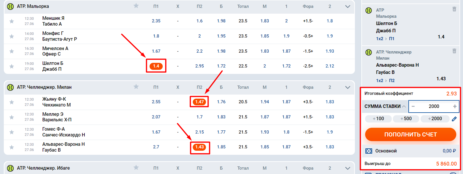 Экспресс-пари на Теннис Ставка на теннис для отыгрыша бонуса к финалу ЧЕ 2024 в БК Мостбет