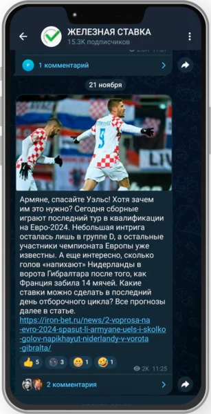 Канал «Железная ставка» Информационный канал «Железная ставка» в Телеграме